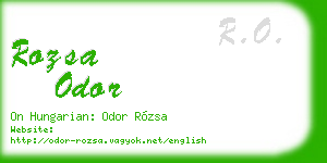 rozsa odor business card